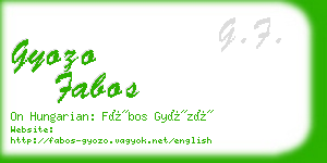 gyozo fabos business card